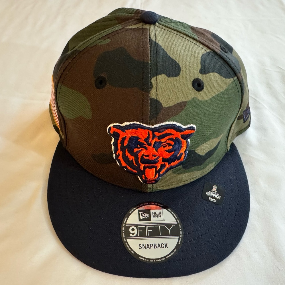 New Era Camo Chicago Bears 9FIFTY Snapback Hat - Green/Black/Orange